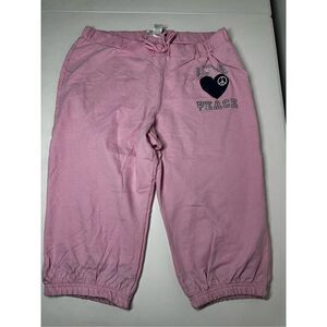 Venezia Sport Women’s Pink Cotton Athletic Sweet Capri Size 18-20W Made in USA